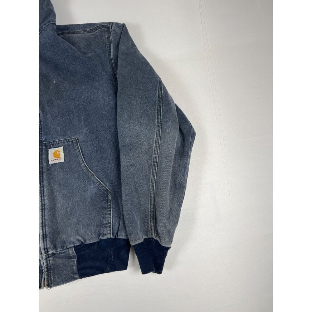 VTG Carhartt Men's Large JQ283 Navy Blue Quilted Lined Active Jacket Made in USA - Picture 6 of 12